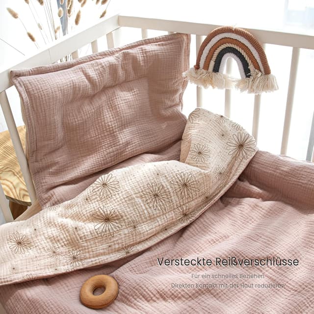 Detalle 2 de lulumoon Musselin Kinderbettwäsche 100x135