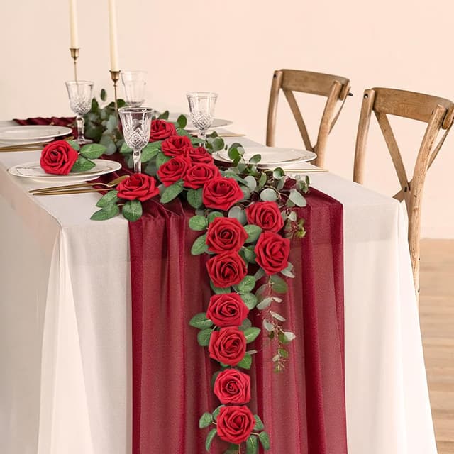 Thumbnail 5 de Mocoosy 50PCS Red Artificial Roses for Decor