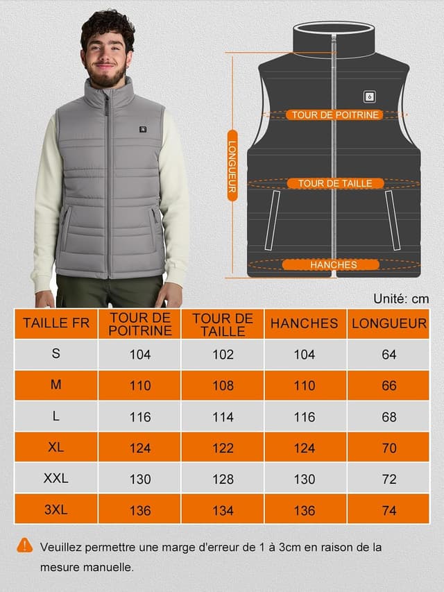 Thumbnail 5 de UNBON Gilet Chauffant Homme 10000mAh