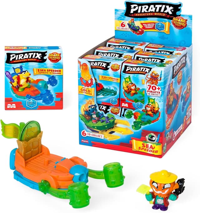 Imagen de PIRATIX Adventure World Serie Shark Treasure 12 unidades en OfertitasTOP