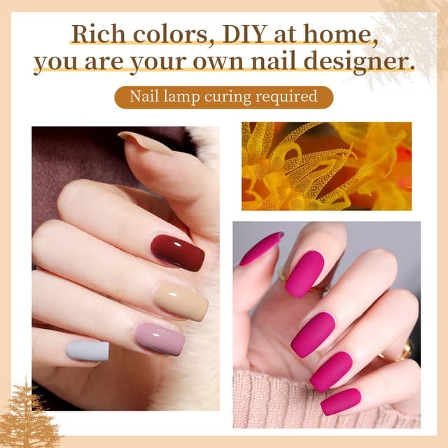 Detalle 2 de JODSONE 60 PCS Gel Nail Polish Set 55 Colors ๐