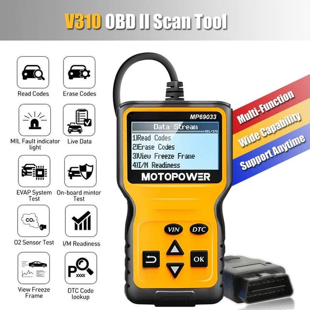 Detalle 2 de MOTOPOWER MP69033 OBD2 car code reader