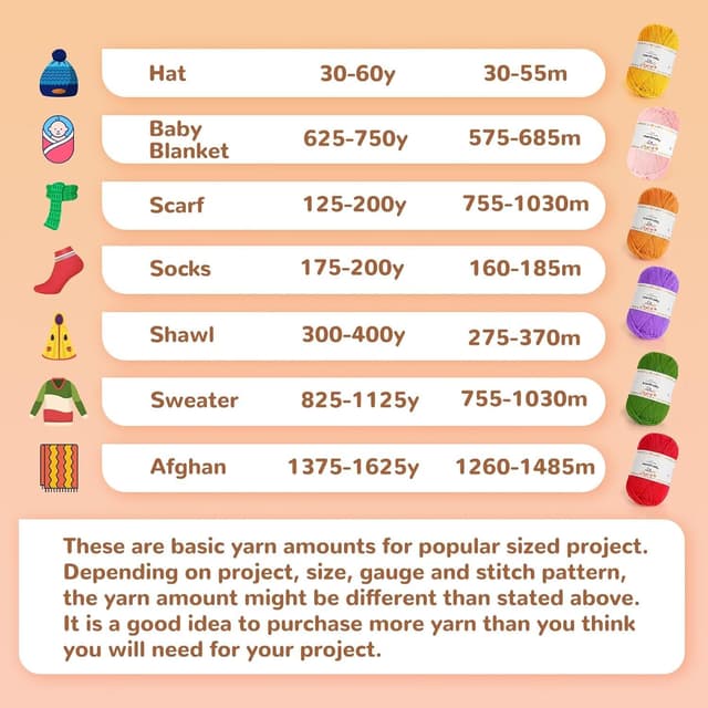 Detalle de Aeelike fil coton pour crochet (200 g, 100% acrylique) – couleur racine de lotus