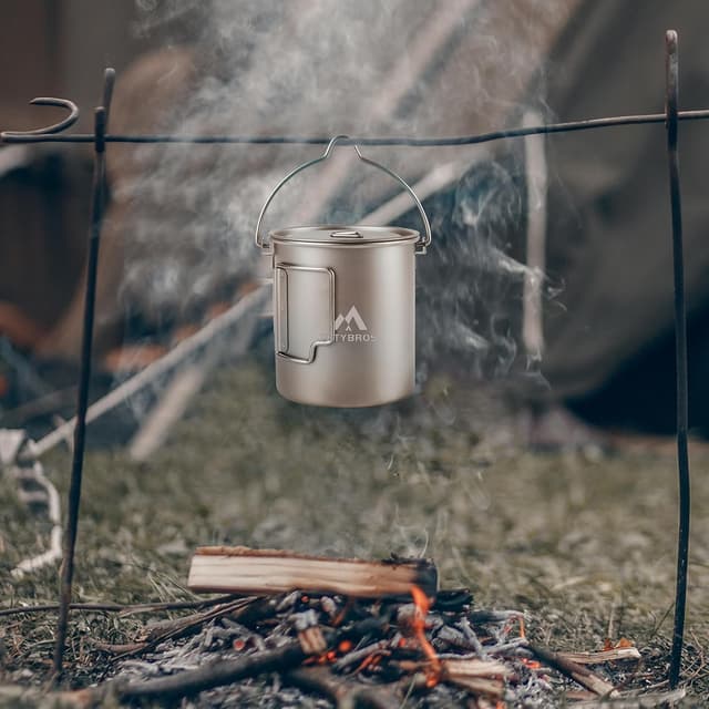 Thumbnail 6 de THTYBROS Titanium 750ml Camping Pot with Spork 🍲