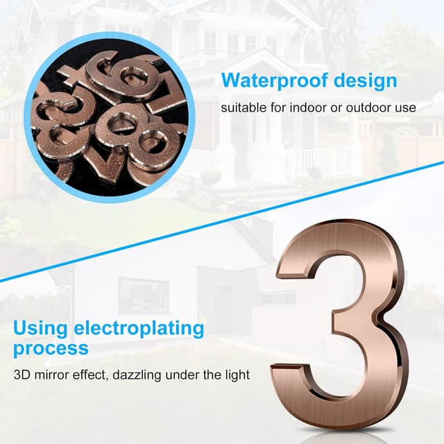 Detalle 2 de Vicloon Numero Civico 7,5 cm Segnale ABS 3D