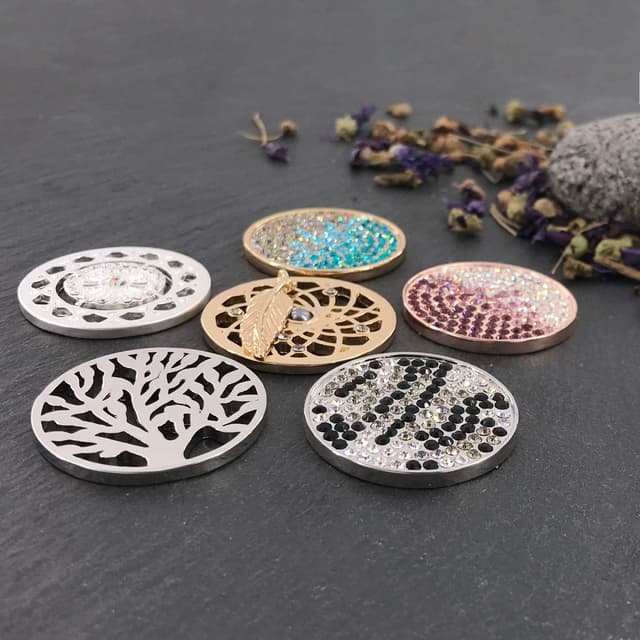 Thumbnail 5 de Morella Coin Pendentif 33 mm argent noir