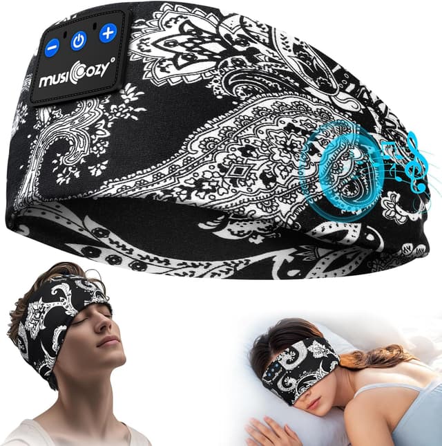 Detalle de MUSICOZY Casque de sommeil Bluetooth 5.4 ultra léger (son Hi-Fi, jusqu’à 14 h)