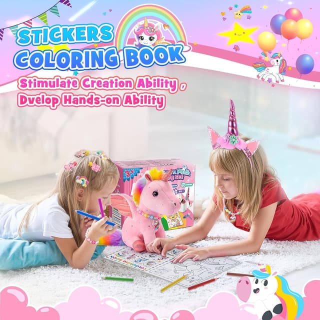 Thumbnail 4 de EUCOCO Regalo unicornio peluche juego 6 pinceles