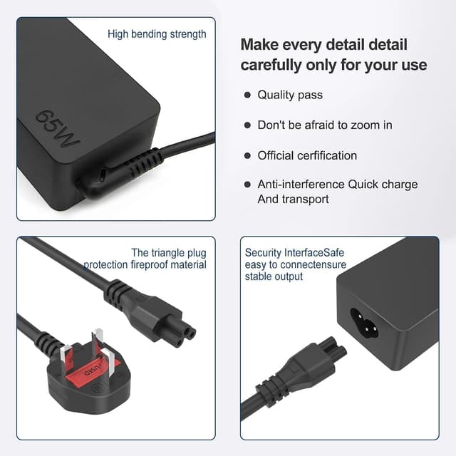 Detalle de MAXPOR 65W USB-C charger for ThinkPad