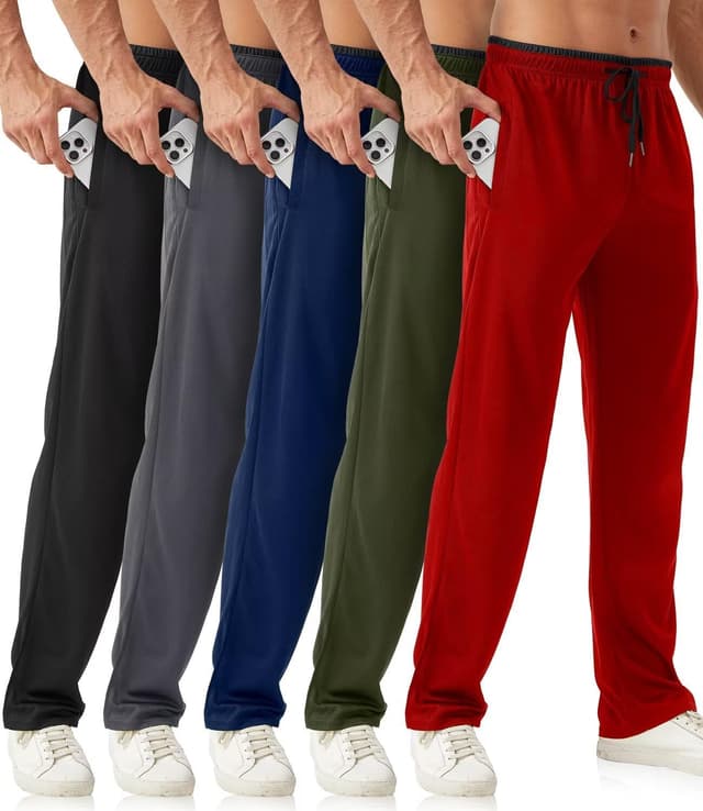 Detalle de OZYJD 5-Pack Men’s Mesh Sweatpants with Zipper Pockets