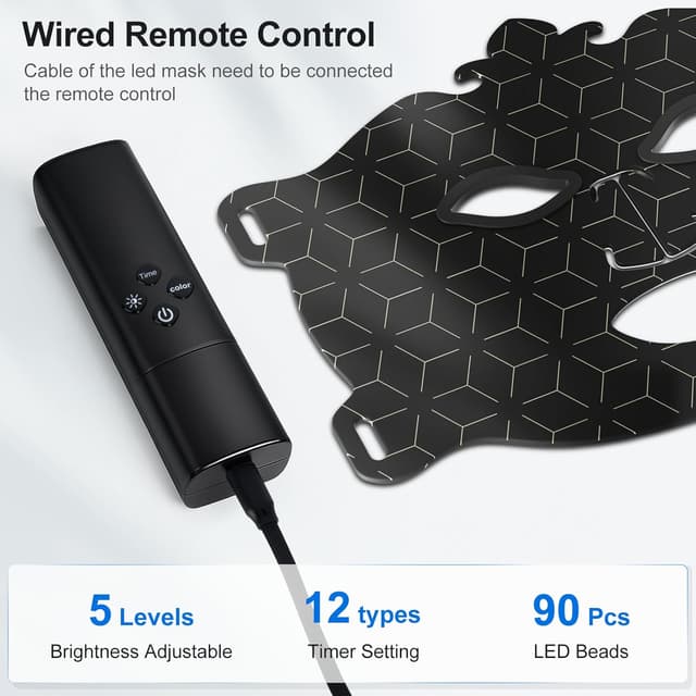 Detalle de Profey Maschera LED viso 7 colori