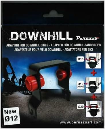 Detalle 1 de Peruzzo adaptateur Downhill pour porte-vélo de toit (VTT) — axes 12/15/15 Boost/20 mm, compatible Genova & Pordoi