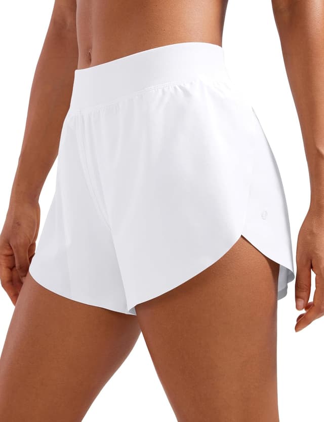 Detalle de CRZ YOGA pantaloncini da corsa vita alta con spacco alto e asciugatura rapida