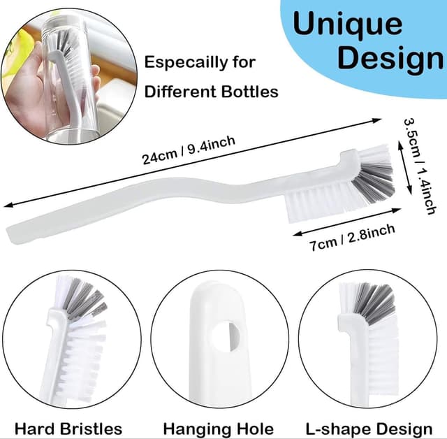 Detalle de OTOP0 10-teilges Spalt-Reinigungsbürsten-Set mit harten Borsten für Küche, Bad & Fugen