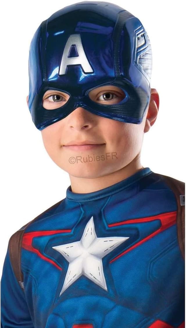 Detalle 2 de Rubie's Captain America Kindermaske One Size 🎭