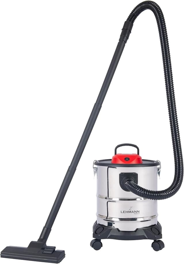 Detalle 2 de LEHMANN Haddo Industriestaubsauger 2000W – Aschesauger für Kamin mit 20-Liter-Edelstahltank und Doppelfilteranlage