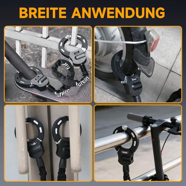 Thumbnail 5 de E Scooter Schloss 8mm Kette 60 cm Sicherheit