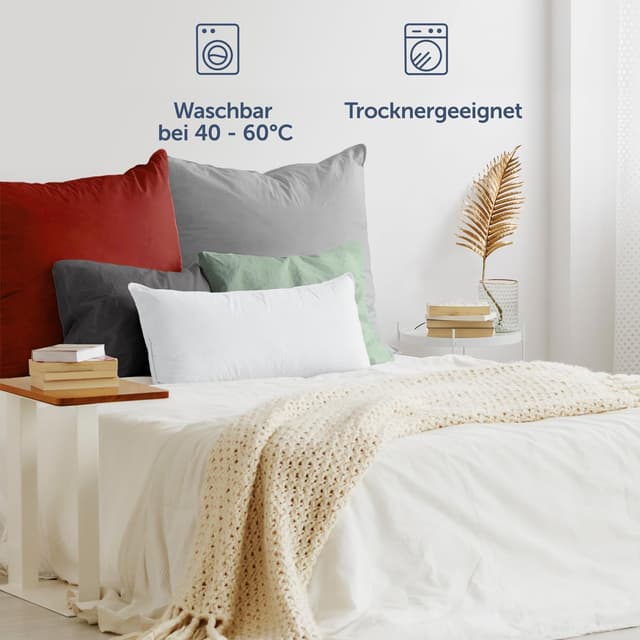 Thumbnail 6 de Blumtal Kissenbezug 40 x 60 cm (2er-Pack) – 100% Mikrofaser, Oeko-TEX geprüft, fusselfrei & waschmaschinenfest