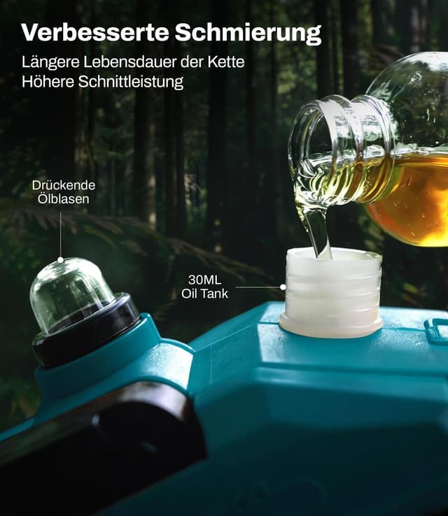 Detalle 2 de Mini Akku Kettensäge KIESBOHR CS001 20 cm