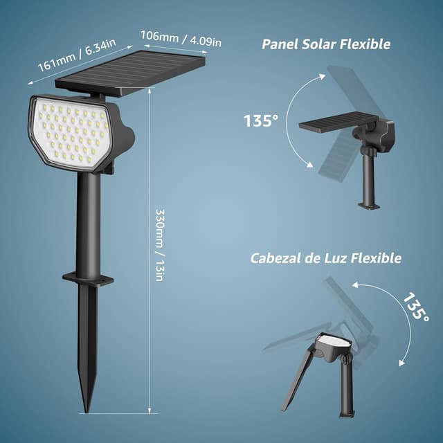 Thumbnail 6 de Lepro Luces Solares LED Exterior 4 Pack 1200 mAh