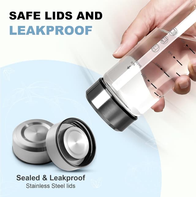 Detalle 2 de Olivego 12oz juice bottles with BPA-free lids