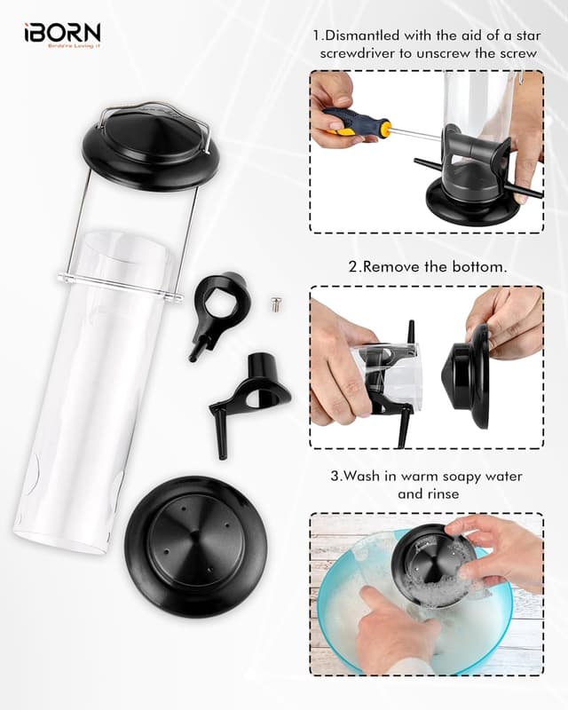 Thumbnail 6 de iBorn Metal Bird Feeder 8 Inch