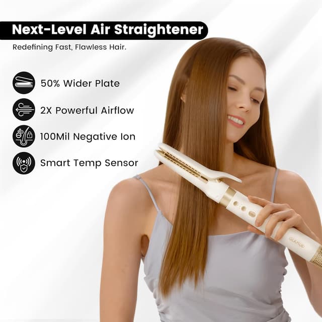 Detalle de GLAMUP 6 in 1 Multi Hair Styler with Coanda Tech AutoWrap & Hair Dryer Brush (Gift Set)