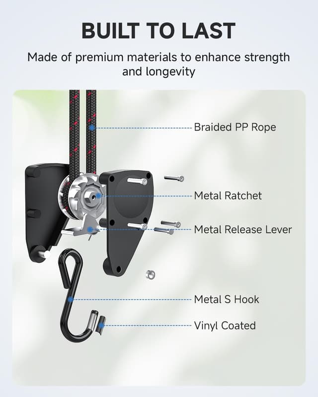 Thumbnail 5 de Fondwell 1/4" Rope Ratchet Straps 4-Pack