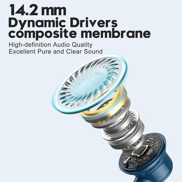 Detalle de BENEWY wired in-ear headphones with 3.5mm jack, microphone and volume control