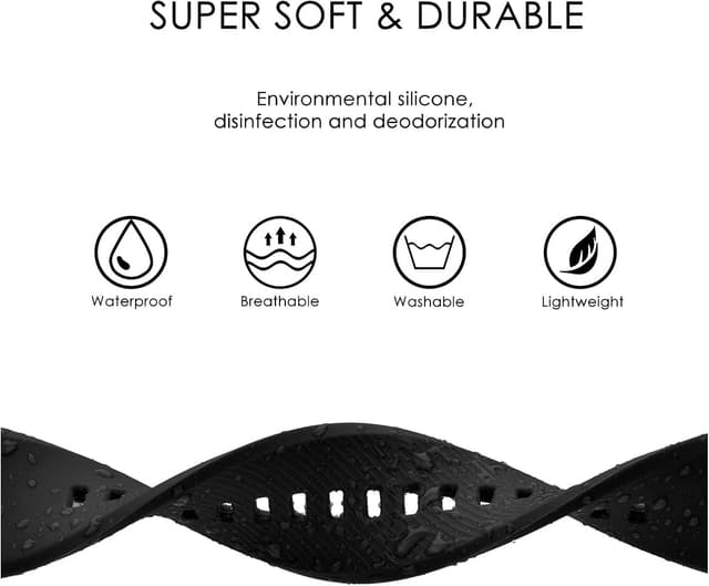 Thumbnail 6 de Bracelet de montre BISONSTRAP en silicone à dégagement rapide (18 à 22 mm) pour hommes et femmes