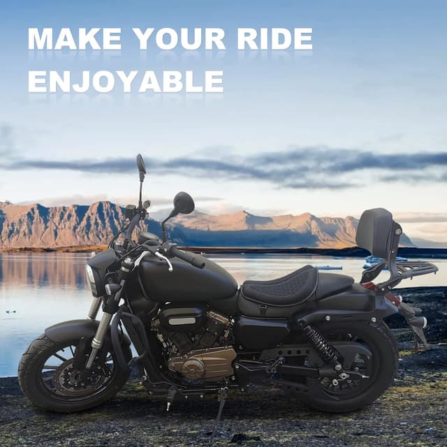 Thumbnail 6 de SKYJDM faltbares Motorrad-Gel-Sitzkissen mit 3D-Wabenstruktur (L)