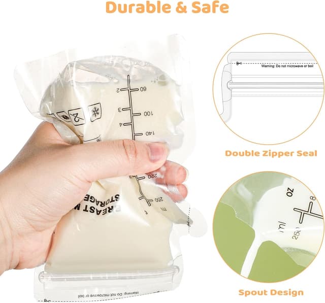 Detalle 1 de Breast milk storage bags 250ml, 100 pcs