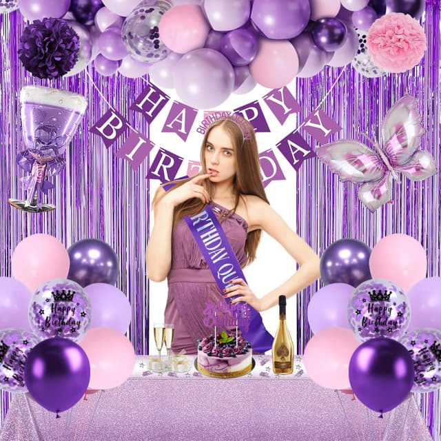 Thumbnail 6 de Birthday decorations set with 16 foot balloon chain