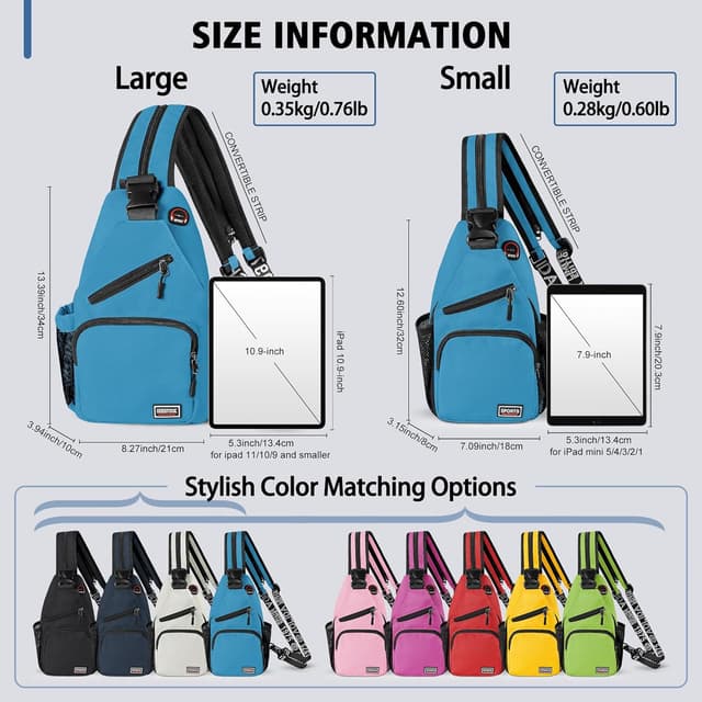 Detalle de Geestock Crossbody Sling Bag waterproof daypack