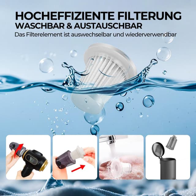 Detalle 2 de HUIPLUS Handstaubsauger Akku 22.000 Pa 4-in-1