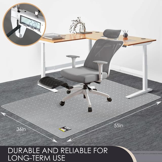 Thumbnail 6 de Kuyal Office Chair Mat for Carpet 91x139