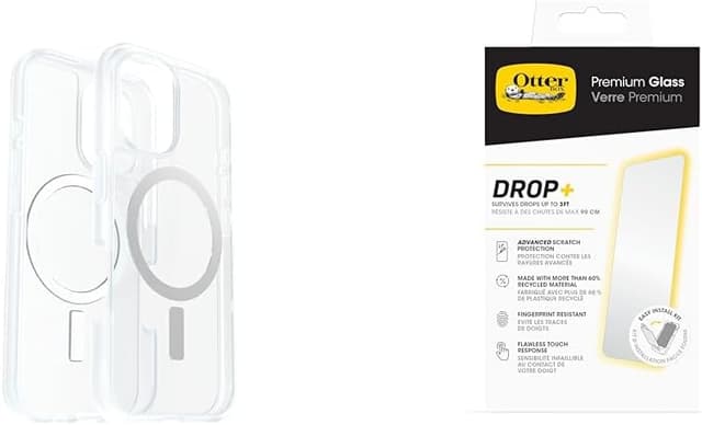 Detalle de OtterBox Cover per iPhone 15 Pro Max Sleek (trasparente/pesca) sottile con test anti-caduta MIL-STD 810G