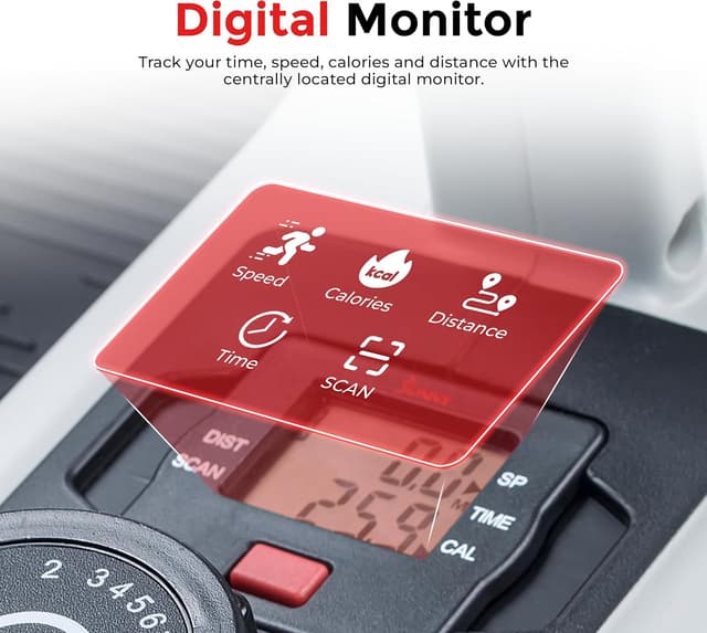 Detalle 2 de Sunny Health & Fitness SF-E3872 Magnetic Under-Desk Elliptical Pedal Exerciser (Fully Assembled, White)