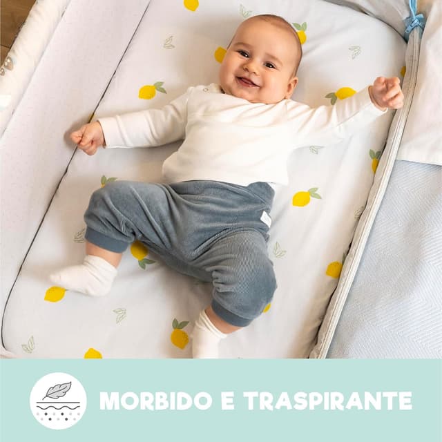 Detalle de Set Lenzuola Next To Me 3-in-1 Volpe (2 lenzuola + 1 coprimaterasso impermeabile) 55 x 90 cm