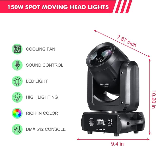 Thumbnail 1 de DJXFLI Moving Head Light 150W Beam