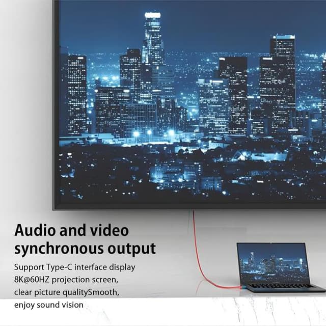 Detalle de Leehitech USB4/Thunderbolt-4 Kabel (40 Gbit/s, 240 W, Orange) – USB‑C auf USB‑C, 1 m