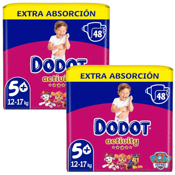 Detalle de Dodot Pañales Activity Extra T5+ (12-17 Kg) 🌟 2x48 uds