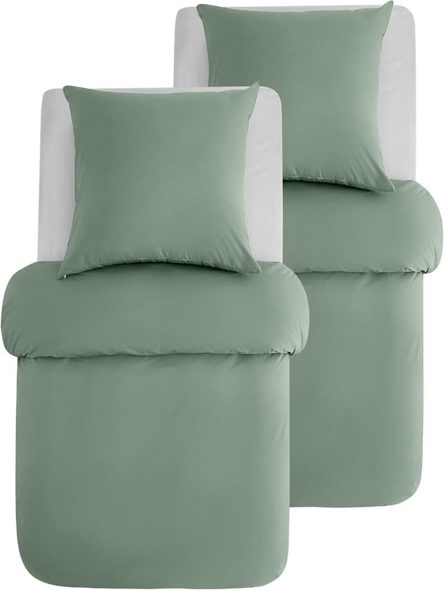 Thumbnail 6 de BEDSURE Bettwäsche 135x200 Baumwolle 4-teilig Salbeigrün