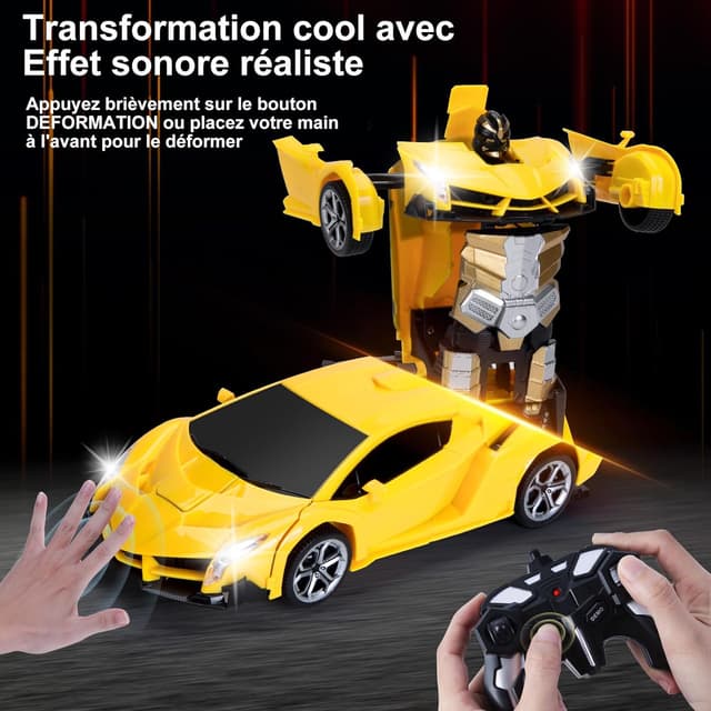 Detalle 1 de Yellcetoy Transform Jouets Voiture Robot 2 en 1
