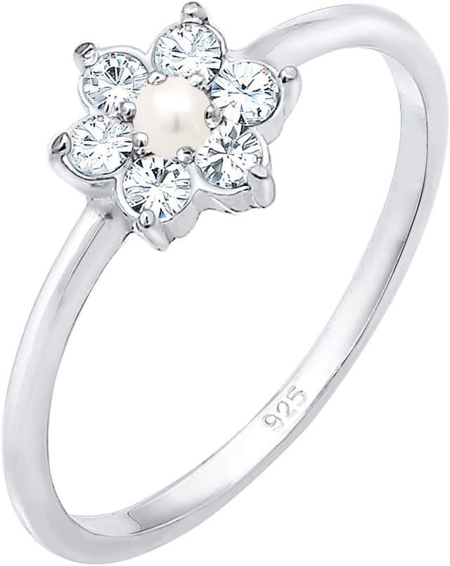 Detalle de Elli Ring Blume Floral 925 Sterling Silber