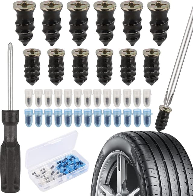 Detalle de Zocipro 30pc Tyre Repair Kit with Rubber Nails and Screwdriver (15 S + 15 L)