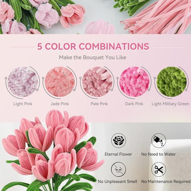 Thumbnail 2 de 500 Pcs Thick Pipe Cleaners 12in 8mm