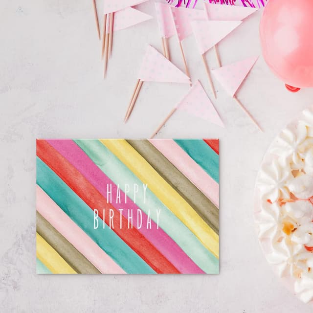 Thumbnail 3 de SWEETZER & ORANGE Watercolor 24pc birthday cards