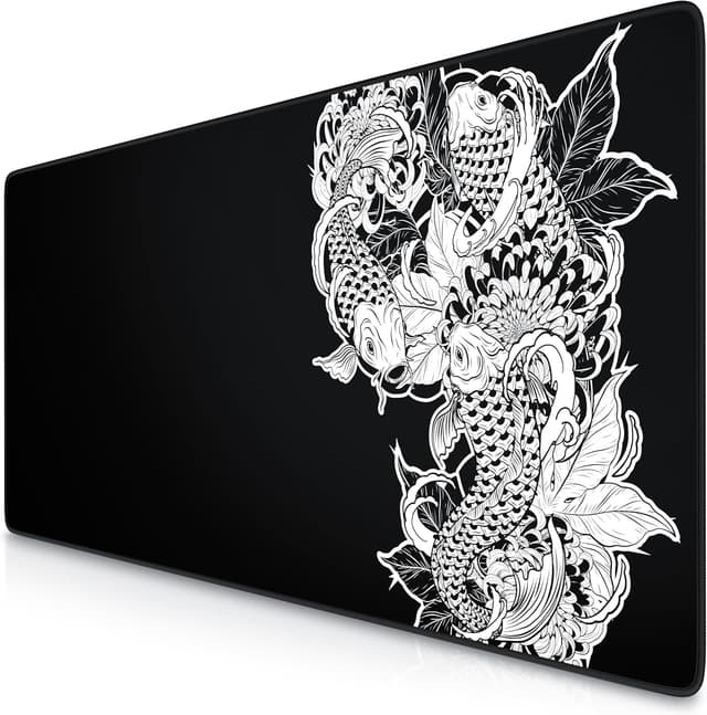Detalle de TITANWOLF Koi Tattoo 3 XXL Speed Gaming Mouse Mat (900 x 400 x 3mm)