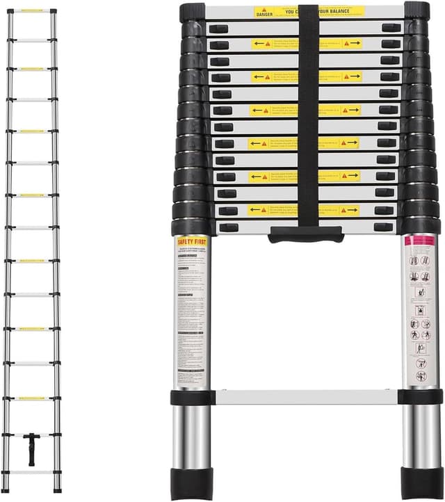 Detalle de Neo Extendable Portable Foldable Telescopic Ladder (4.6M) – EN131 certified